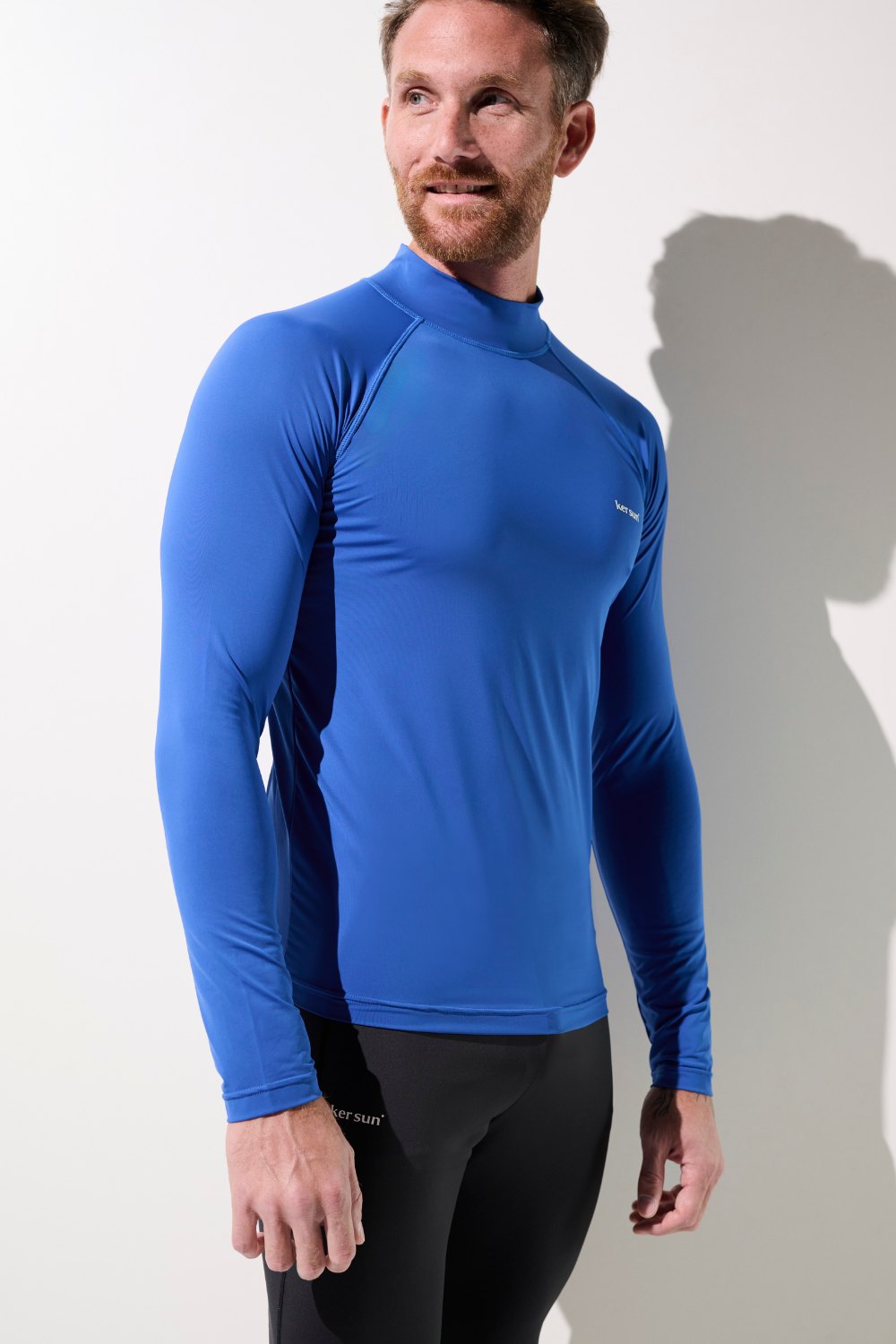 T-shirt de bain anti-UV - Malibu bleu pour homme, léger et respirant, offrant une protection solaire UPF 50+.