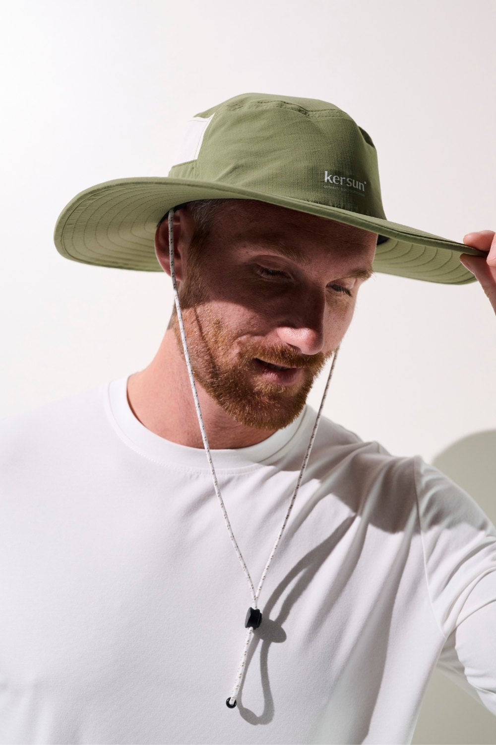 Chapeau anti-UV - Oasis en vert pour homme, léger et respirant avec protection UPF 50+ pour activités extérieures.