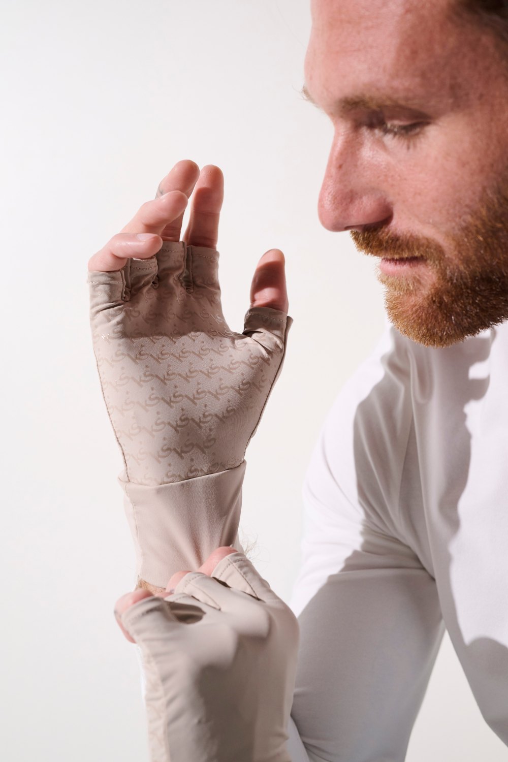 Mitaines anti-UV pour homme, beiges, de la marque Ker Sun.