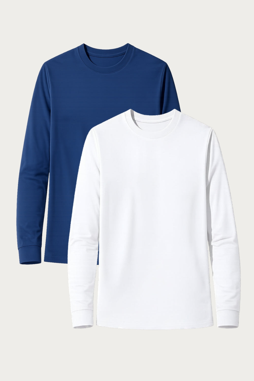 SET - 2 x UV T-shirt - Saint-Malo (Bleu Océan/Wit)