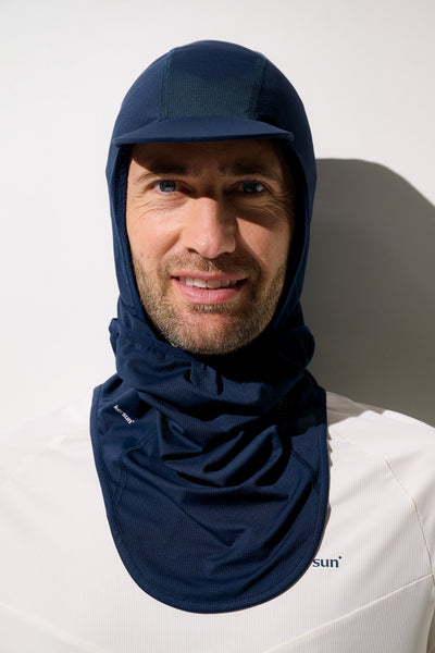 Cagoule visière anti-UV - Ventoux pour homme, légère et respirante, offrant protection solaire UPF 50+.
