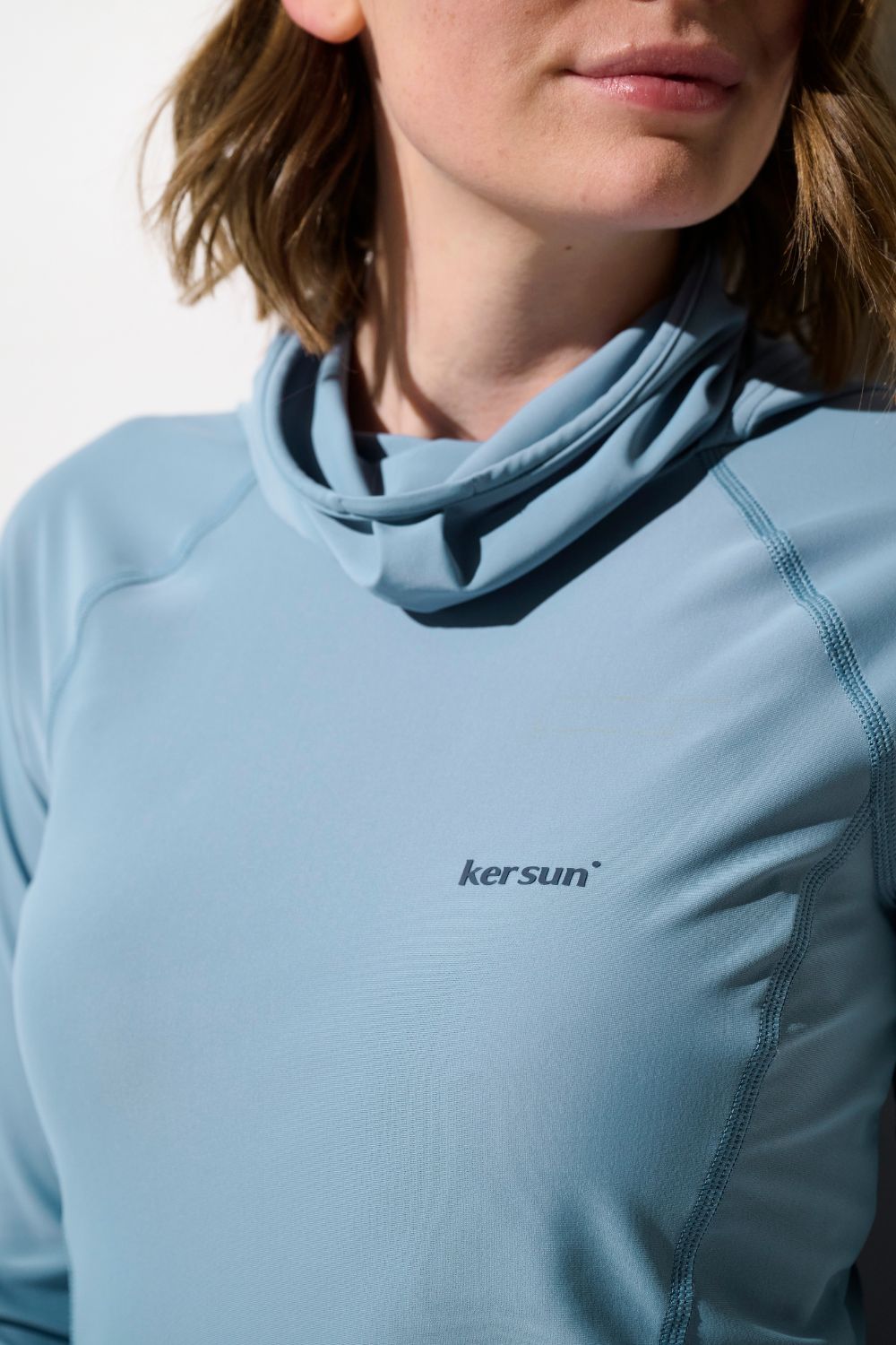 T-shirt de bain anti-UV - Galápagos bleu clair pour femme, respirant et léger, protection solaire UPF 50+.