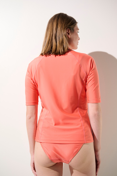 Veste de bain anti-UV - Malta pour femme en lycra rose, offrant une protection solaire UPF 50+.