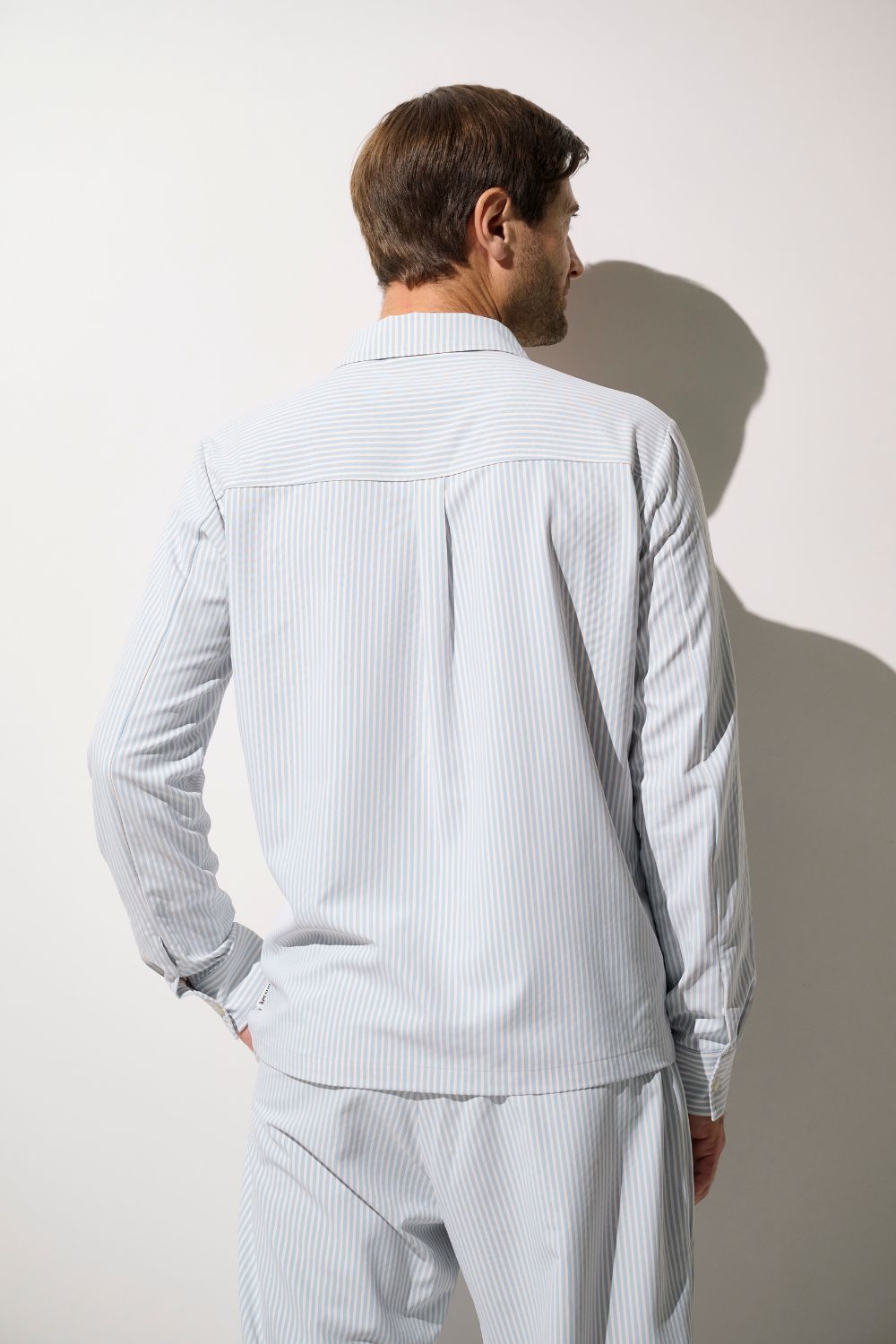 Chemise anti-UV - Sylt pour homme, rayée, manches longues, légère et protectrice UPF 50+ pour le soleil.