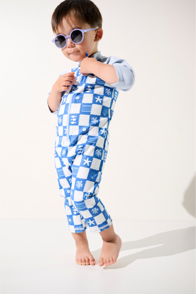 Combinaison de bain anti-UV - Pacific pour enfant, motif bleu, légère et respirante, idéale pour la plage.