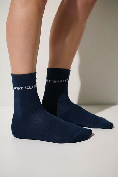 Chaussettes anti-UV - Mojave bleu marine pour homme, offrant protection solaire UPF 50+ et confort quotidien.