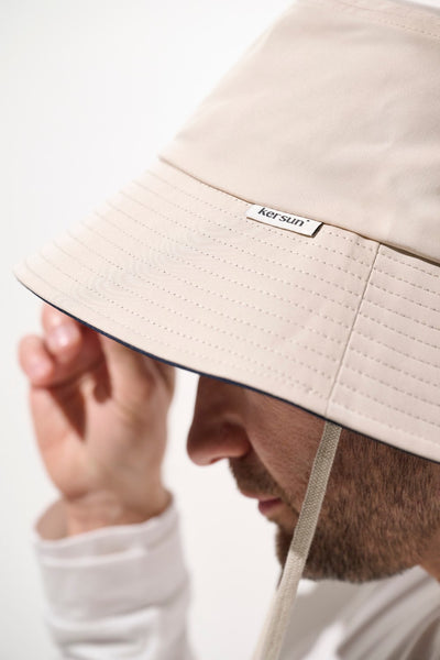 Bob anti-UV - Faro beige pour homme, léger et pratique avec protection solaire UPF 50+.