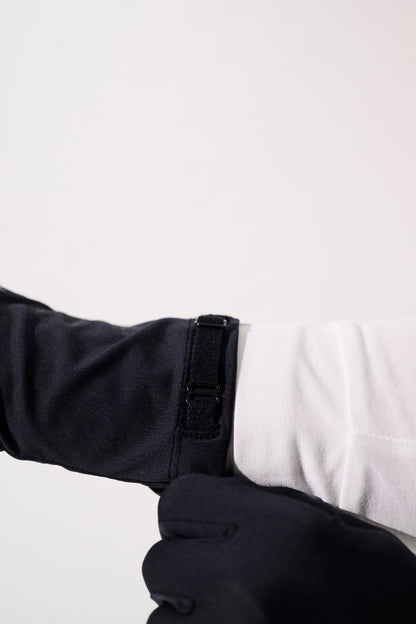 Gants anti-UV - Mojave en noir, avec fermeture ajustable, offrant protection solaire UPF 50+.