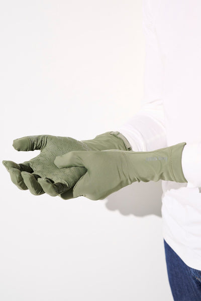 Gants anti-UV - Mojave verts, légers et respirants, offrant une protection solaire UPF 50+ pour les activités extérieures.