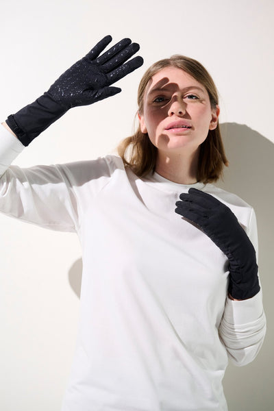 Gants anti-UV - Mojave noirs pour femme, protection solaire UPF 50+, confort et adhérence pour les activités en plein air.