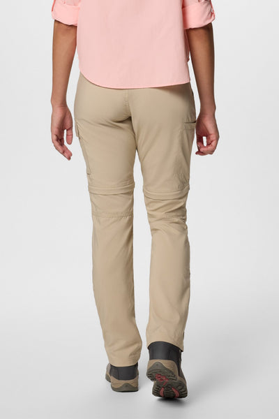 Pantalon de randonnée anti-UV convertible - Silver Ridge Utility, beige, femme, idéal pour une protection solaire avec UPF 50+.