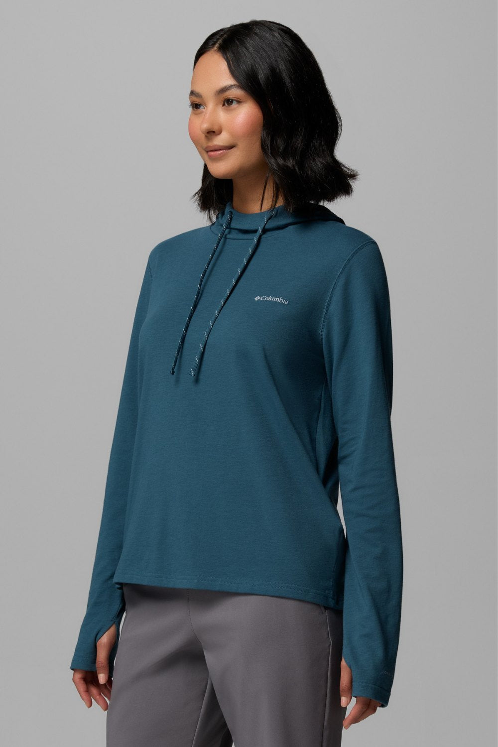 Sweat-shirt anti-UV - Sun Trek pour femme, coloris bleu, léger et confortable, UPF 50+ pour une protection solaire.