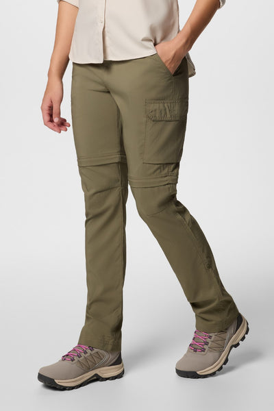 Pantalon de randonnée anti-UV convertible - Silver Ridge Utility pour femme, léger et UPF 50+, coloris olive.