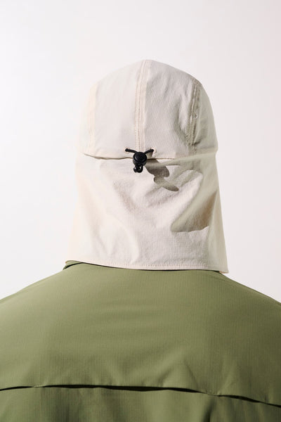 Casquette anti-UV - Sequoia blanche avec protection nuque, idéale pour activités sportives en plein air.