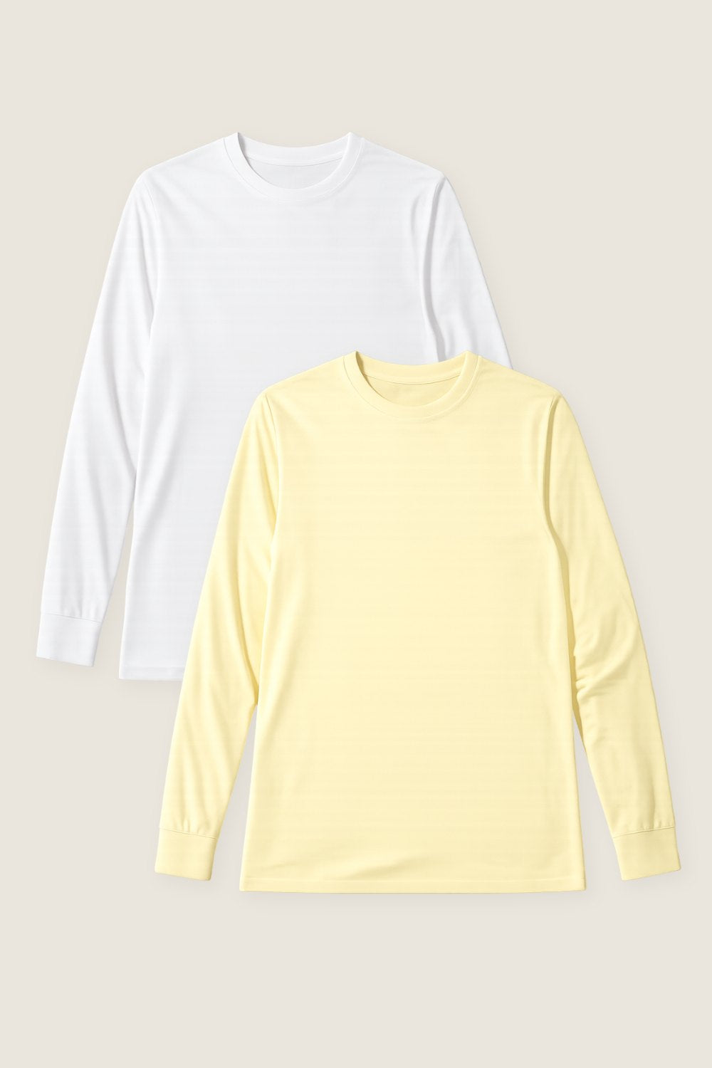 SET - 2 x UV T-shirt - Saint-Malo (Wit/Citronnade)