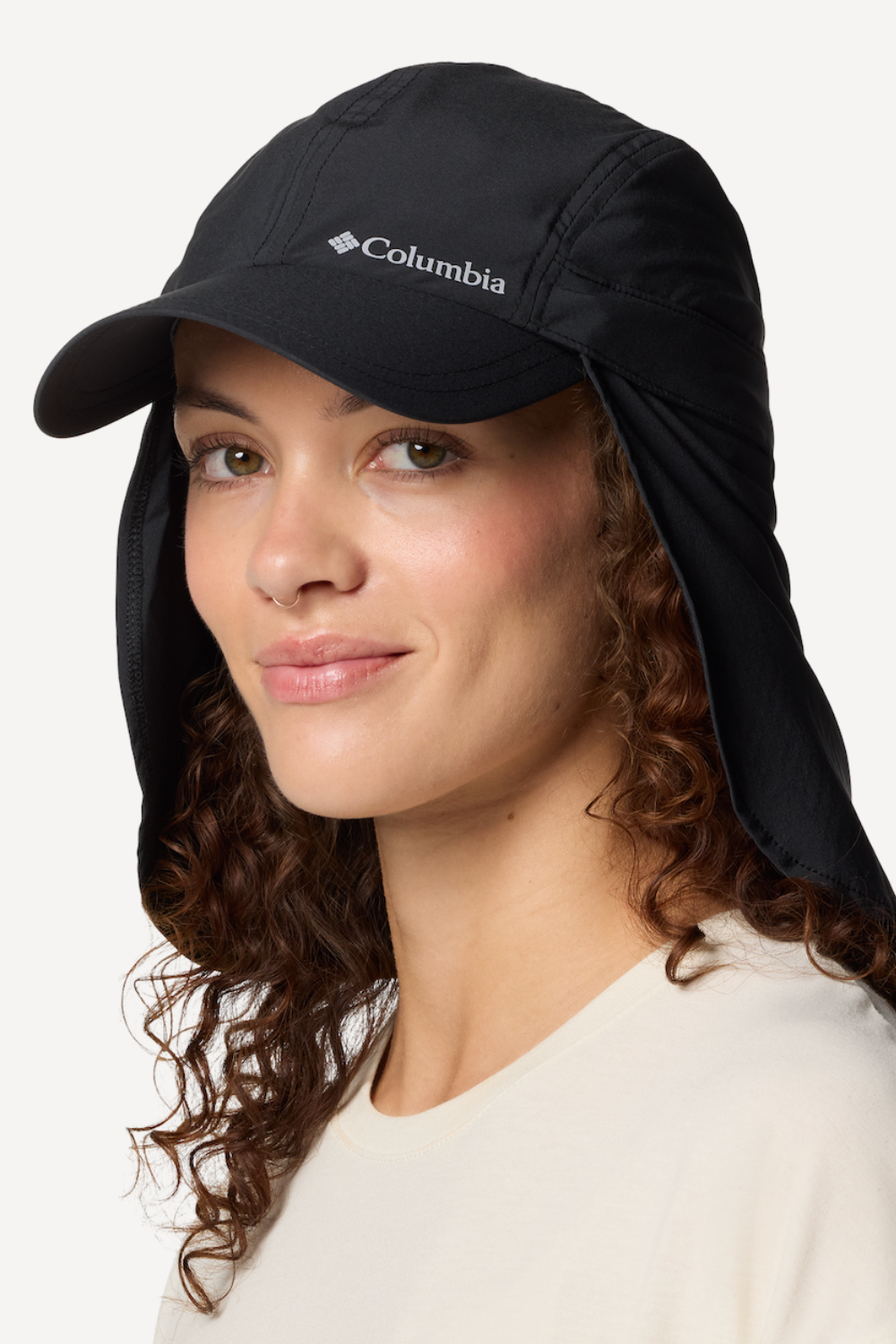Casquette anti-UV noire Columbia pour femme, légère et respirante, protection solaire UPF 50+.