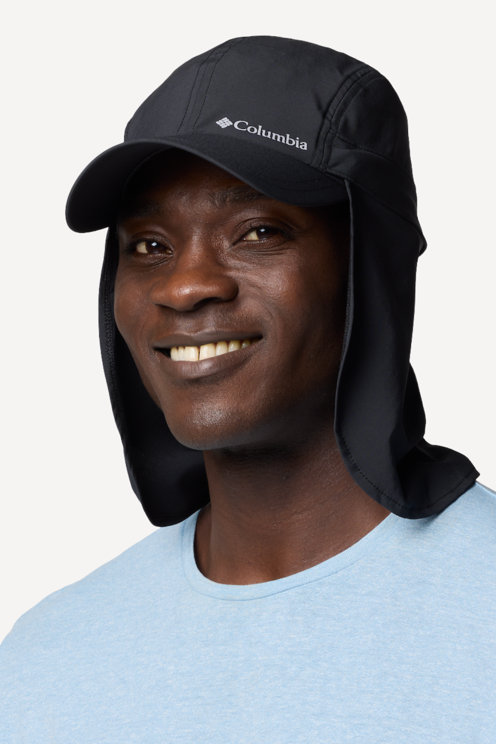 Casquette anti-UV noire pour homme, légère et respirante, UPF 50+, idéale pour les activités extérieures.