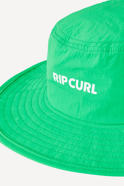 Chapeau de bain anti-UV vert pour homme, léger et respirant, avec logo Ripcurl, protection solaire UPF 50+.