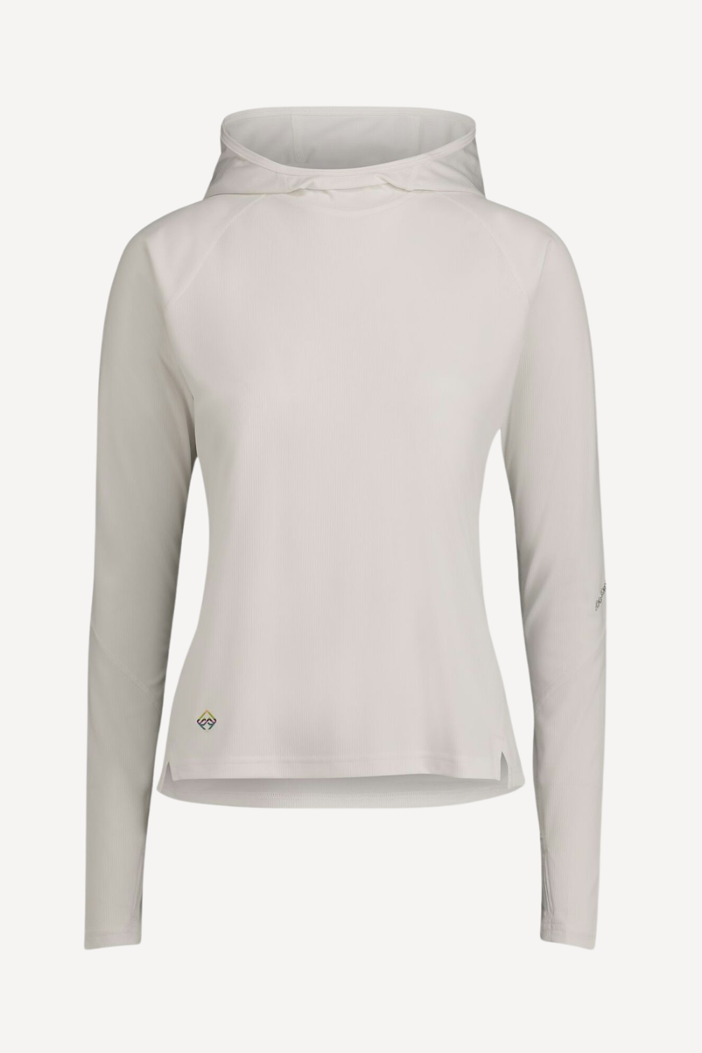Sweat-shirt anti-UV blanc UPF50+ pour femme, léger et respirant, parfait pour la protection solaire quotidienne.