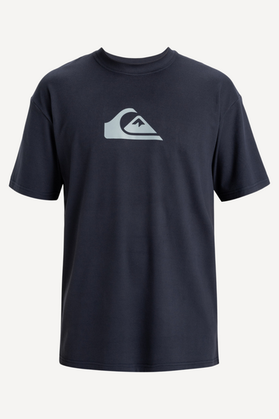 T-shirt de bain anti-UV navy pour homme, léger et confortable, idéal pour sports aquatiques, protection UPF 50+.