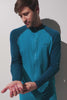 Veste de bain anti-UV - Moorea pour homme, en lycra turquoise, confort et protection solaire UPF 50+.