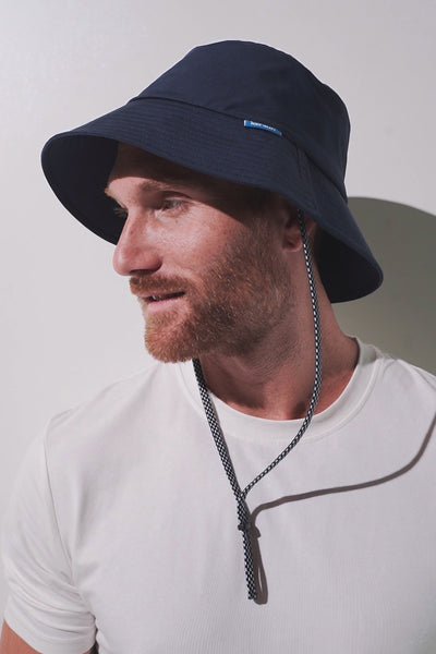 Bob anti-UV - Faro bleu marine pour homme, léger et pratique, offrant protection solaire UPF 50+.